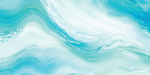 Fototapeta premium Elegant hand-painted sea-inspired texture in soft blue and green watercolor tones. Perfect for minimalist and natural-themed creative projects. 