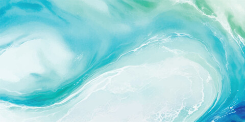 Soft watercolor wave background with pastel blue and green gradients. Perfect for spa branding, social media graphics, and serene designs.
