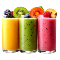 Fruit Smoothies isolated on a white background