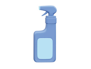 Spray bottle for cleaning icon 3d rendering illustration 