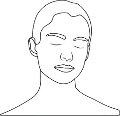 vector illustration of woman face