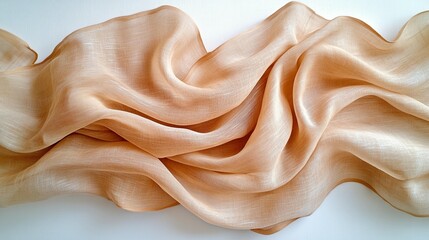 Obraz premium Peach Silk Fabric Drape Texture