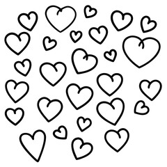 seamless pattern with hearts