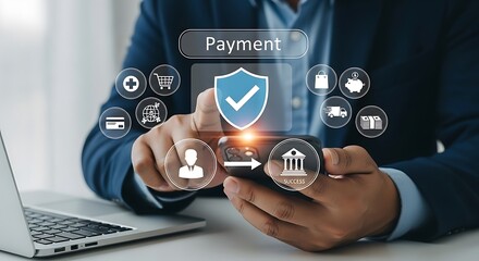 Secure mobile payment with credit card and online transaction process