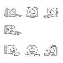 Computed tomography scanner medical imaging equipment outline