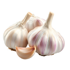 Garlic cloves,isolated on a white background