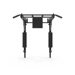 Wall-Mounted Pull-Up and Dip Station isolated on transparent background