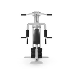 Multifunctional Home Gym Fitness Machine isolated on transparent background