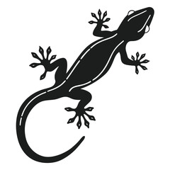 A monochrome gecko crawls with delicate toes, showing intricate details on a clear background