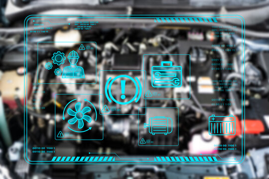 Service Center Officer car defects check and maintenance topic for service.
