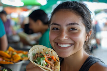 Naklejka premium Generative AI close up of traditional Mexican food meal dish yummy mockup presentation