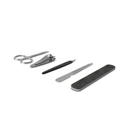 Manicure and Pedicure Grooming Tools Set isolated on transparent background