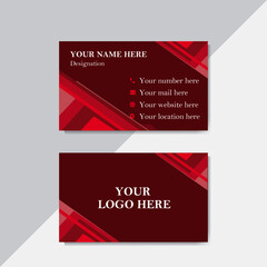 Modern Business Card simple clean vector design. 