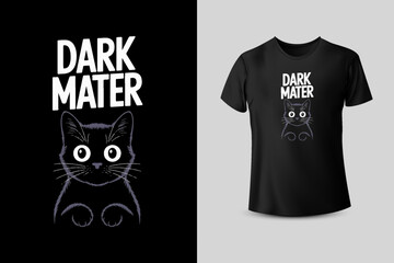 Dark Mater Black Cat T Shirt Design