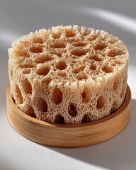 Natural fiber spa brush with cozy towels Images
