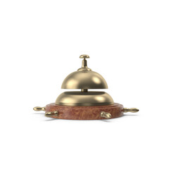 Vintage Hotel Service Bell isolated on transparent background