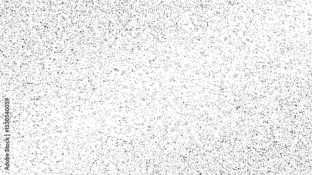 Poster vector scattered ink splatter halftone texture with grunge particles isolated on transparent backgro