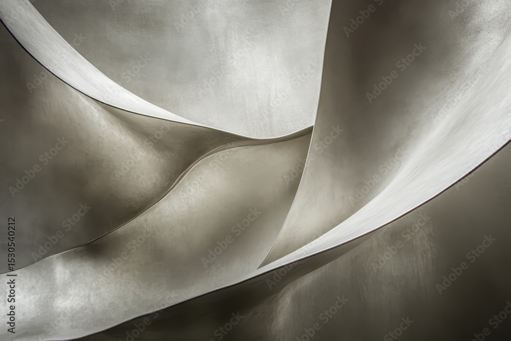 Poster abstract architectural form in muted tones.