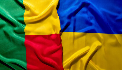 ベナンの国旗とウクライナの国旗。(Benin flag and Ukraine flag.)

