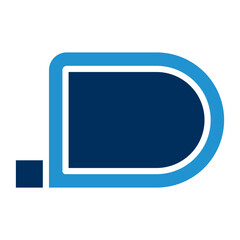 Car Mirror Blue Color Icon