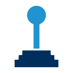 Car Gear Blue Color Icon