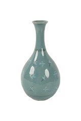 glass vase isolated on white Large Korean Celadon Jubyeong Vase