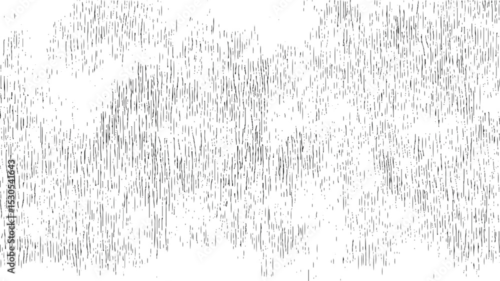 Poster vertical hand drawn scratch line pattern vector on transparent background, distressed grunge texture