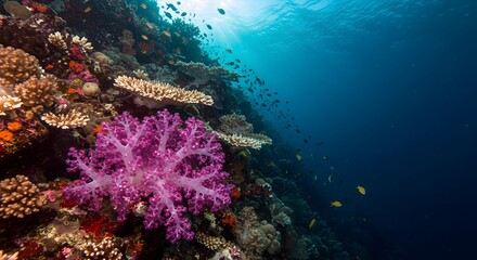 Obraz premium Vibrant Coral Reef Underwater Paradise of Colorful Corals and Fish