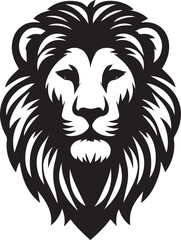 Fototapeta premium lion head vector silhouette 