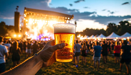 野外フェスとビール