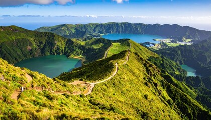 Stunning View of Sete Cidades Lakes, Azores
