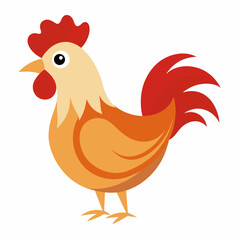 Isolated Chicken Illustration on White Background A Detailed Vector Design of a Farm Animal for Various Creative Projects and Graphic