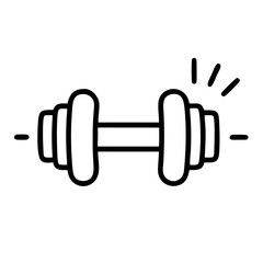 Minimal Dumbbell Icon for Fitness and Gym Equipment