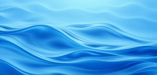 Abstract calming blue waves, flowing seamlessly  Dynamic, yet serene , minimal, art