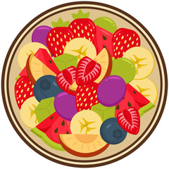 Fruit Salad Mix Illustration