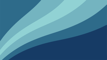 Fototapeta premium Abstract Vector Illustration of Flowing Blue Waves in Gradient Shades for Modern Design
