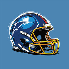vector illustration of american football helmet