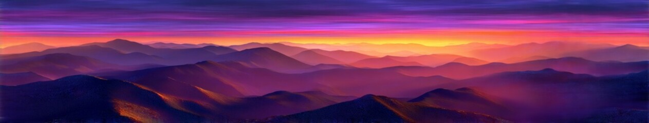 Majestic Sunset over the Purple Mountains