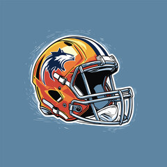 vector illustration of american football helmet