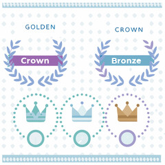 Vector set of colorful sticker icons for web design