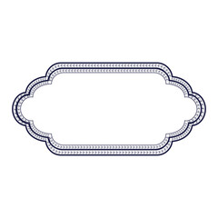 Iranian vector art template design isolated transparent background. Iranian Frame perfect for text box. Empty Arabian border graphic.. EPS 10