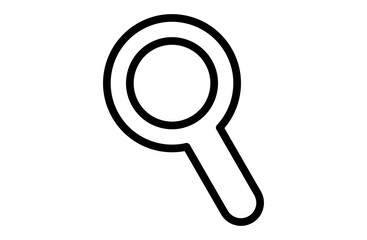 検索アイコン – ウェブやアプリで使える虫眼鏡の線画ベクター素材