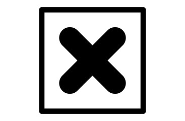 Obraz premium バツ印アイコン – 閉じる・キャンセル・エラーを示すシンプルな記号