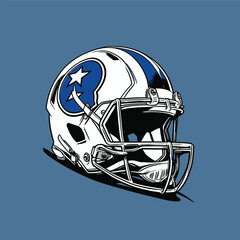 Fototapeta premium vector illustration of american football helmet