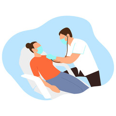 Doctor is Examining the Patient