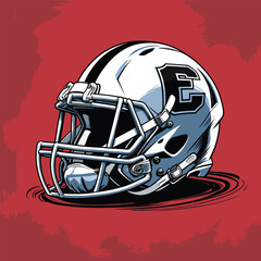 vector illustration of american football helmet