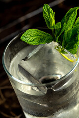 Elegant luxury cocktail in front of dark background