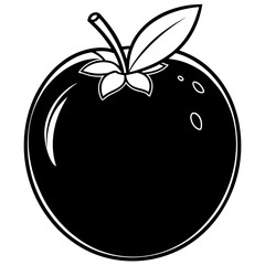 Vibrant blueberry illustration showcasing a single fruit on a clean white background perfect for food related designs and healthy eating