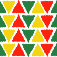 This ikat textile pattern features classic geometric  a modern ethnic twist. Ideal for various creative applications such as textile design, printable materials, interior decoration ,digital product