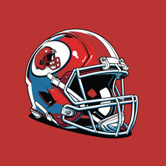 vector illustration of american football helmet
